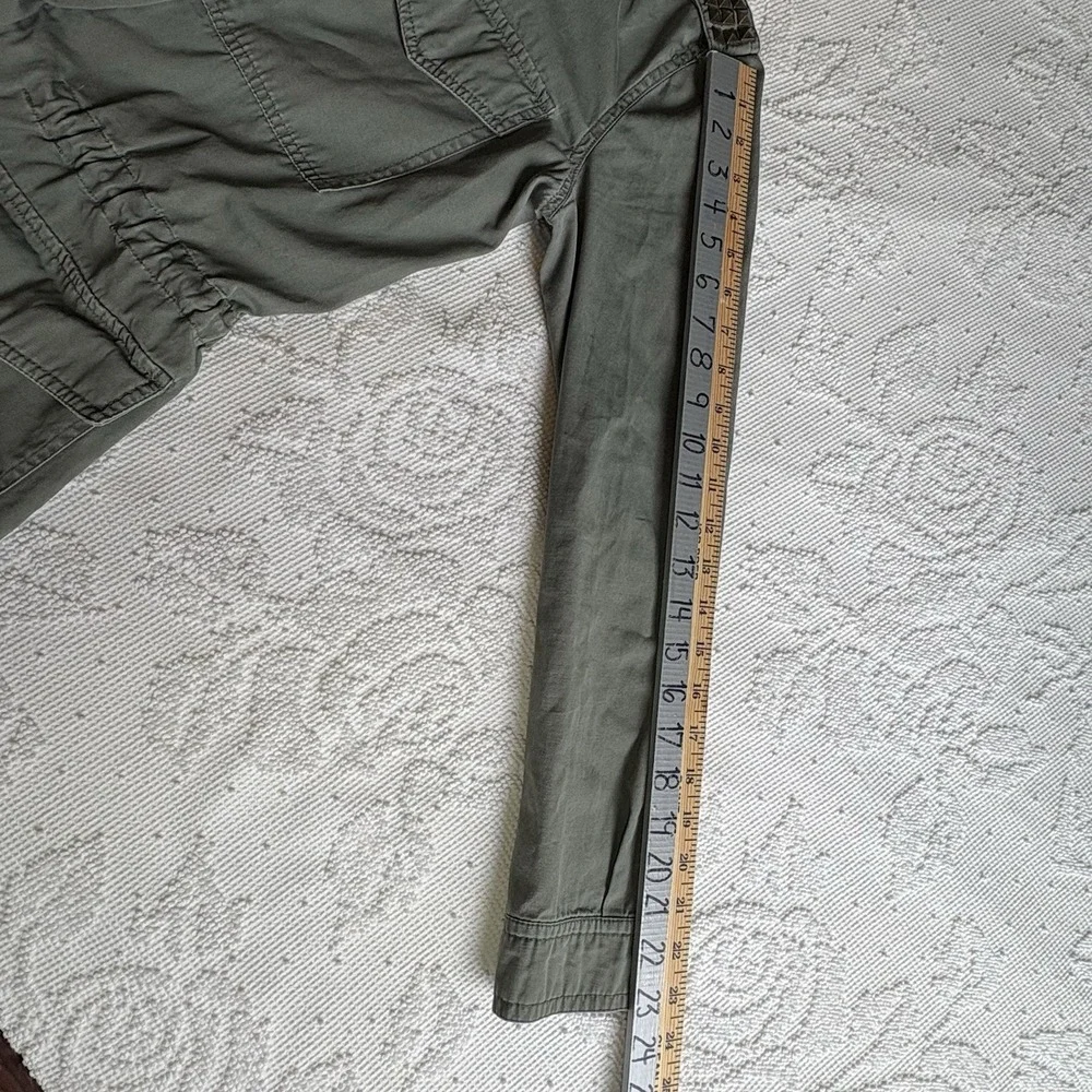 Mudd Olive Green Utility Cargo Studded Y2K Jacket Size Med N‎